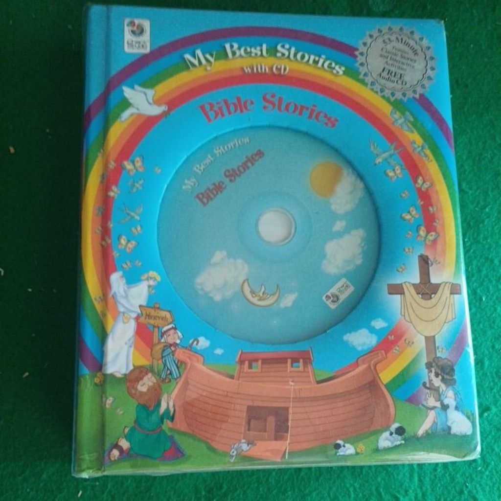 Bible Stories with CD included.New condition. Price reduced due to minor spots.