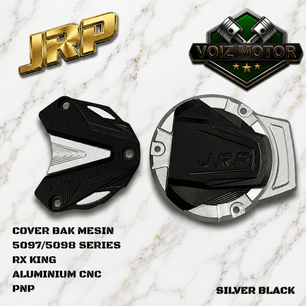 Cover Bak Mesin RX King Silver CNC JRP 5097 5098 Full Set Tutup Mesin RX King