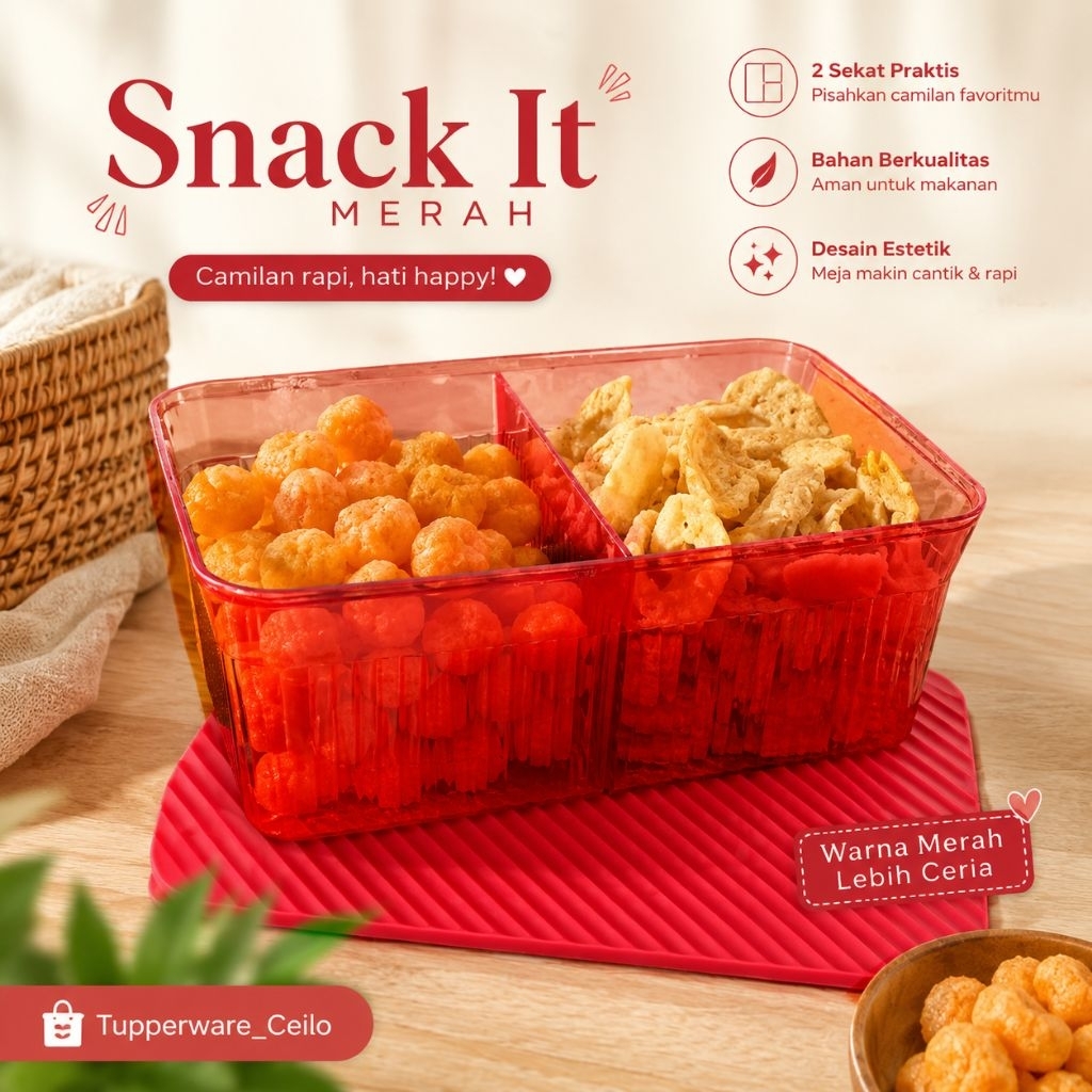 Snack It Merah Tupperware