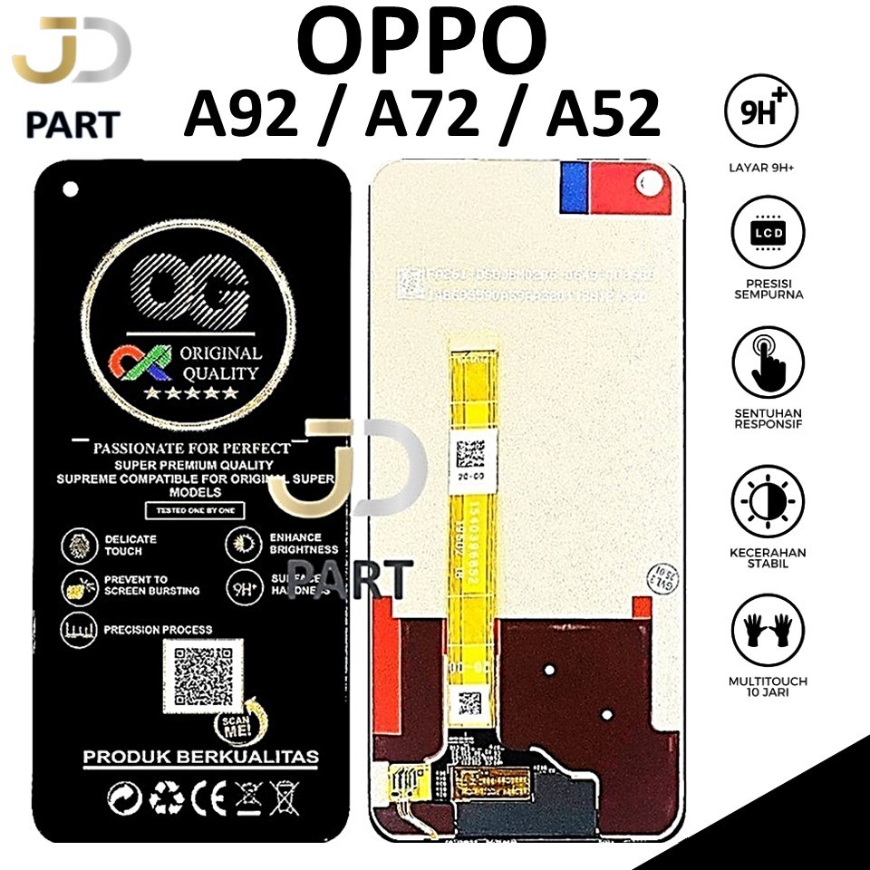 LCD TOUCHSCREEN OPPO A92 / A72 / A52 COMPLETE ORIGINAL 100% FULLSET