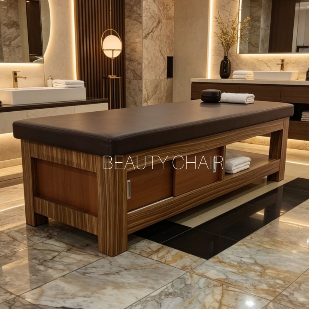 Bed massage - massage bed - bed facial - ranjang pijat 109 l brown