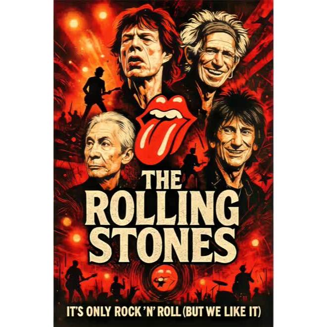 Poster jadul The Rolling Stones 57x84cm