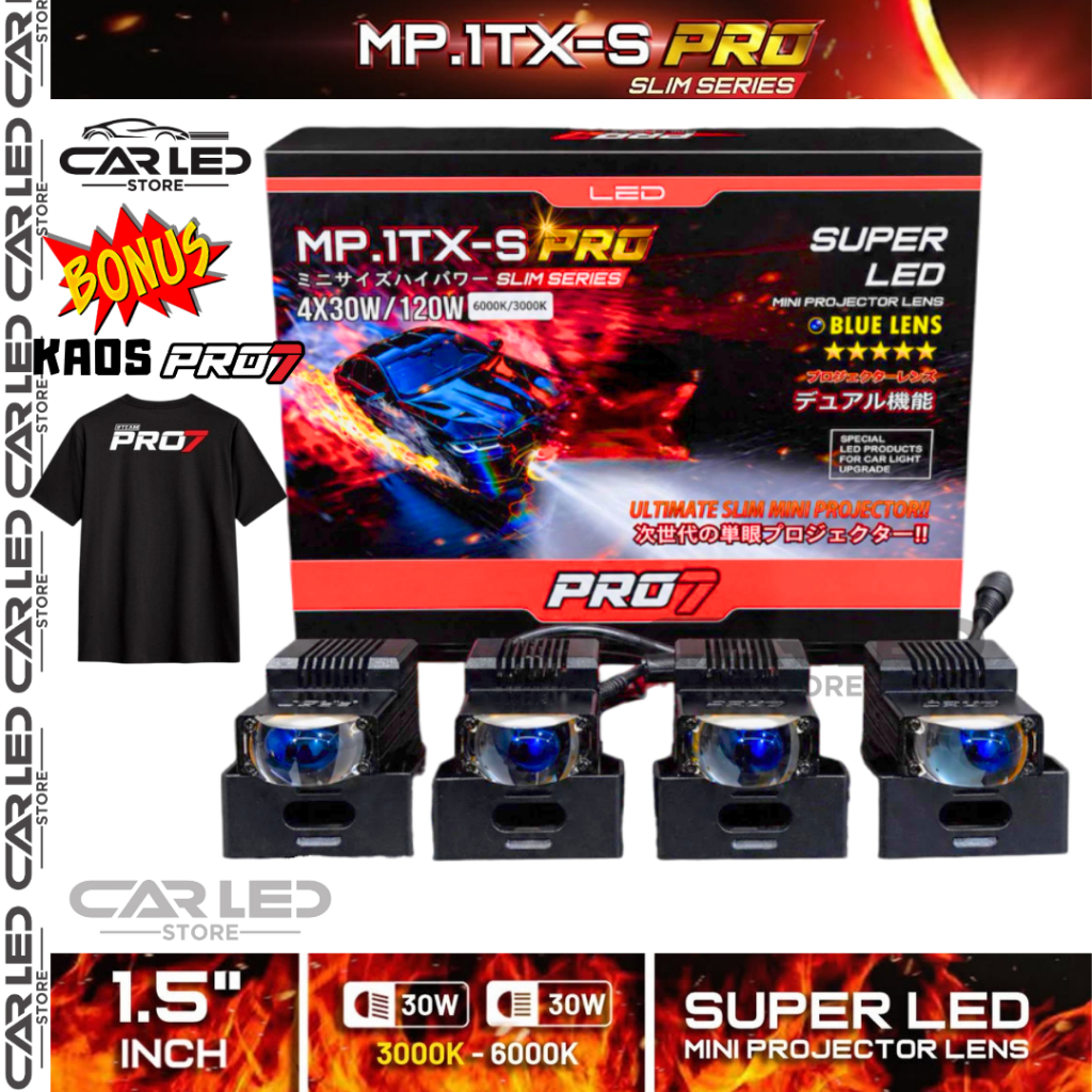 [BONUS KAOS] LAMPU MINI PROJIE SLIM SERIES PRO7 MP1TX-S PRO MP1TXS PRO SLIM SERIES ULTIMATE MP.1TX-S