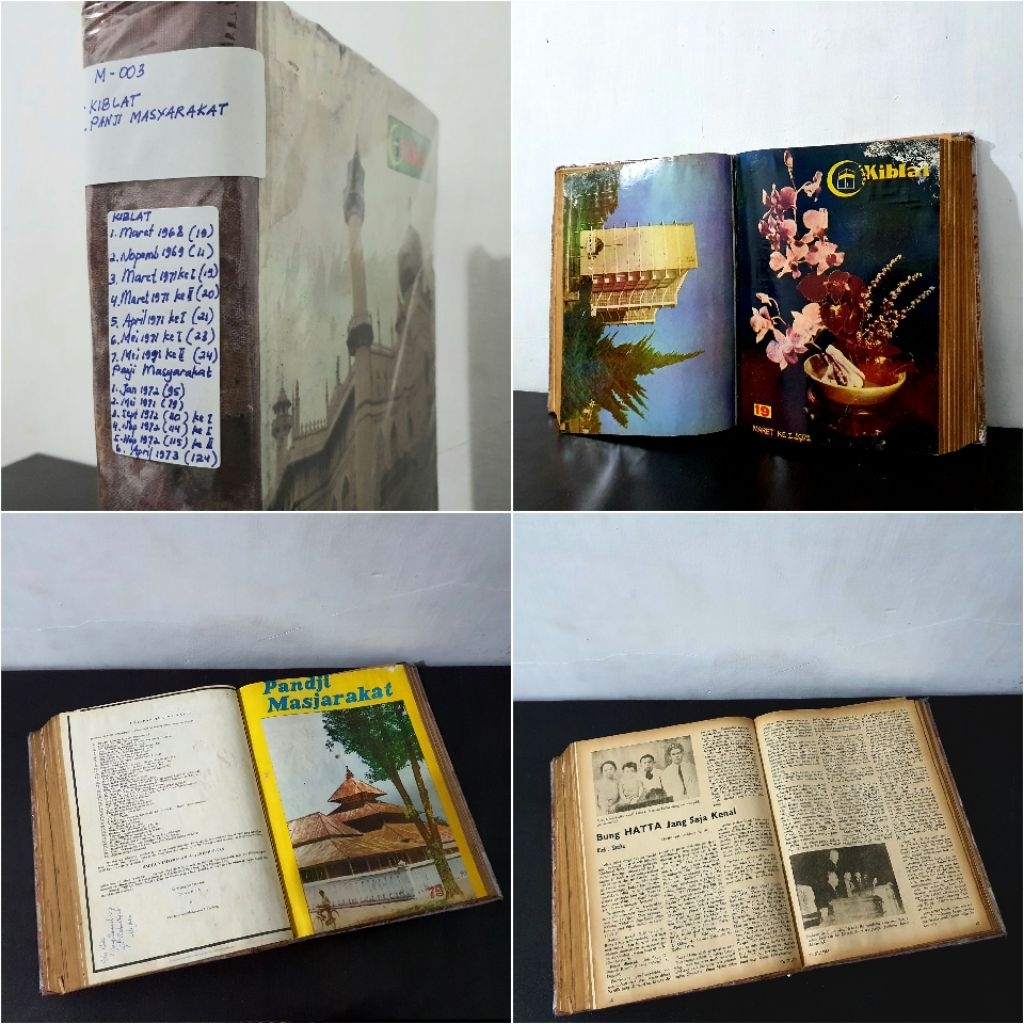 Bundle Majalah Langka "Kiblat" (1968-1971) dan "Pandji Masyarakat" (1972-1973)/ Vintage/ Rare
