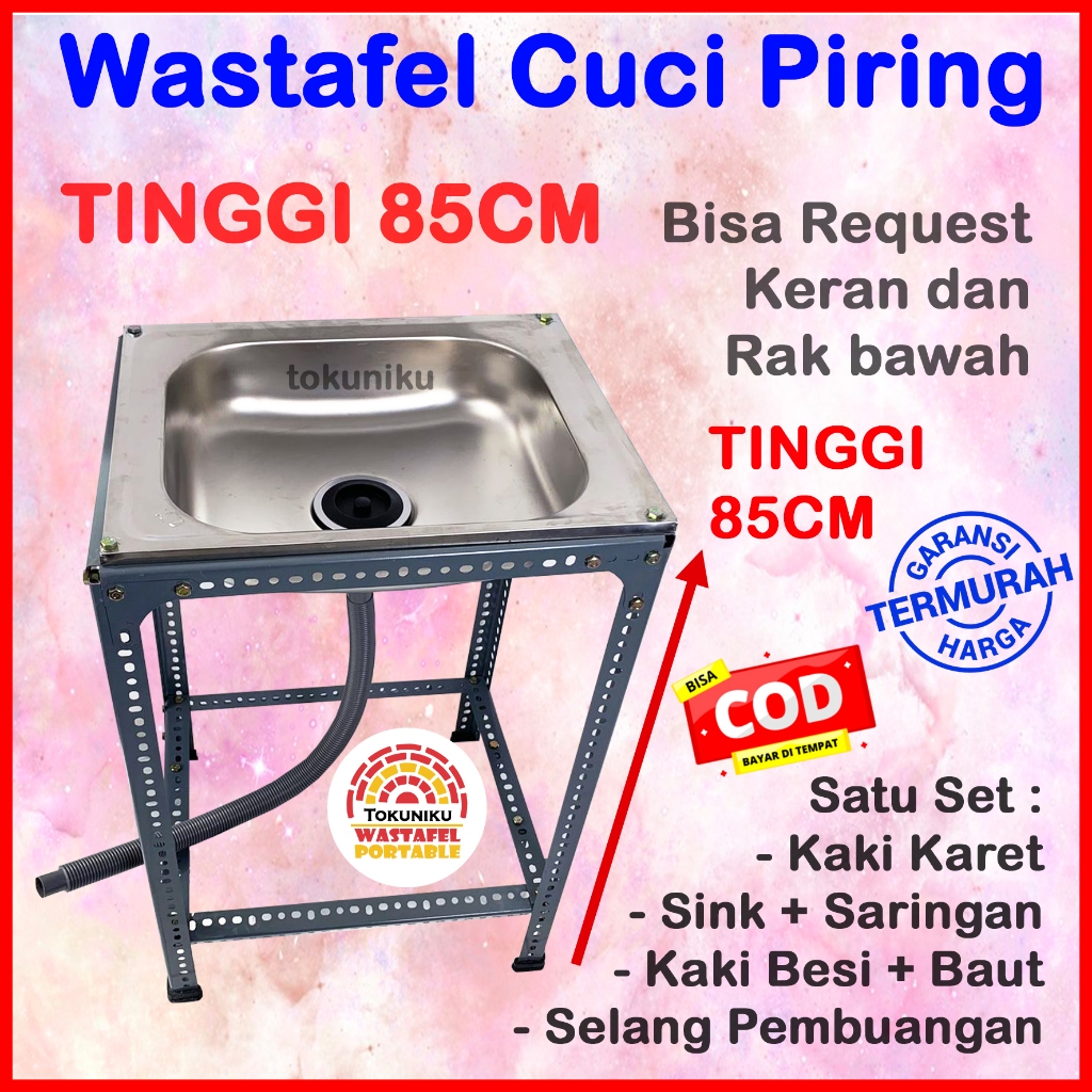 Wastafel Portable Bak Cuci Tangan Portable Tempat Cuci Piring Wastafel Portable Cuci Tangan Ekonomis