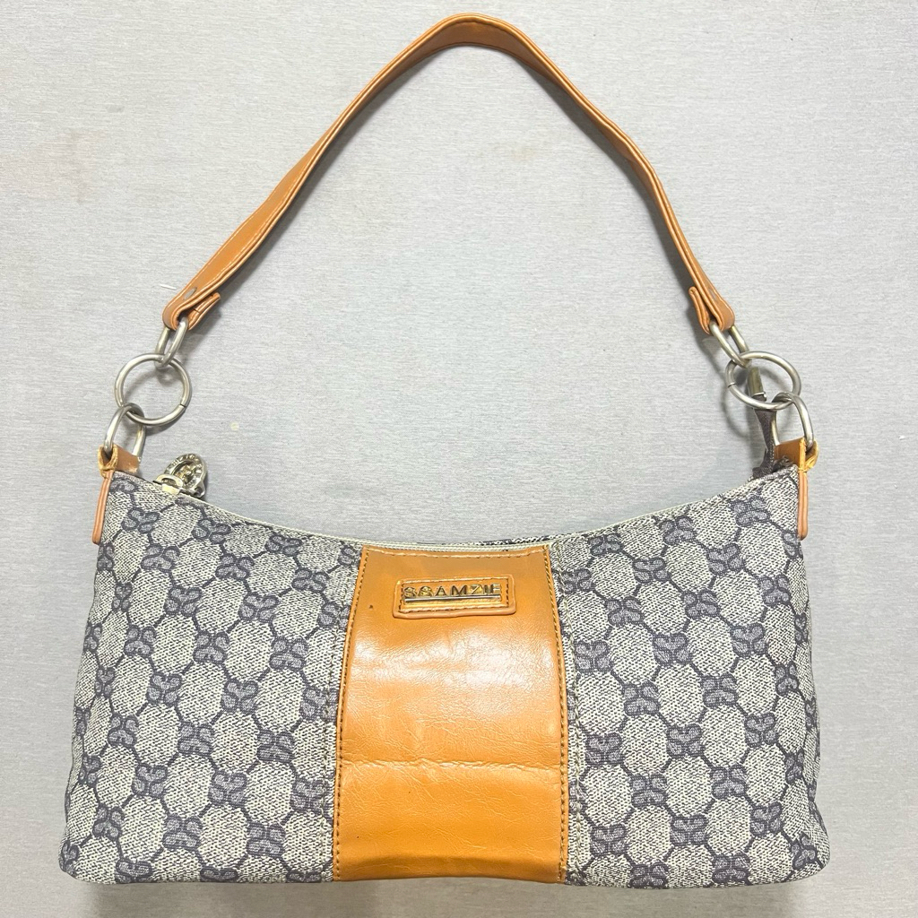 Preloved - Ssamzie Shoulder Bag Leather mix Canvas
