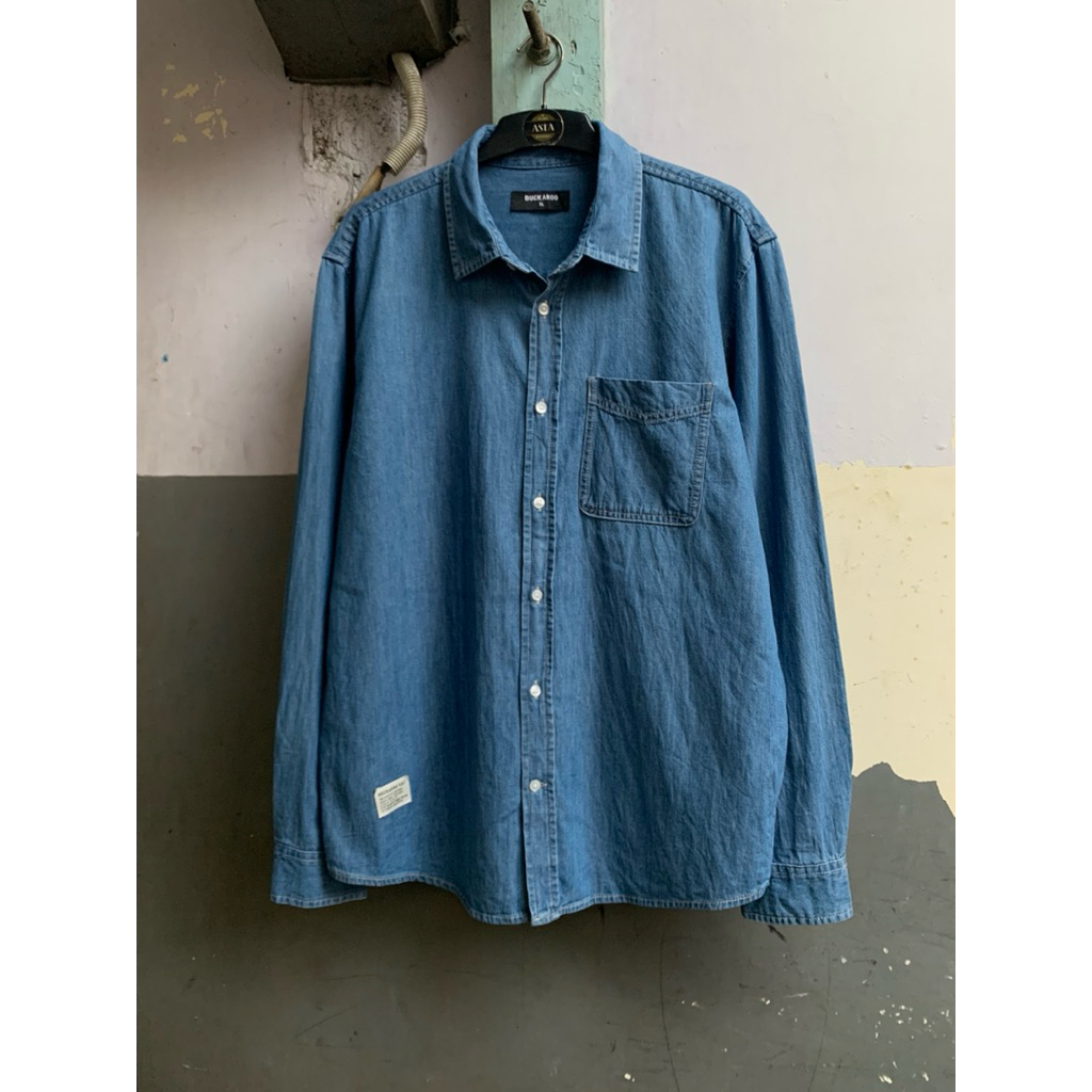 kemeja denim pria buckaroo lengan panjang preloved