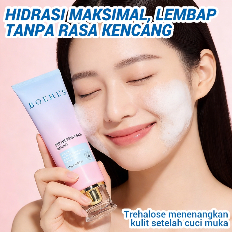 BOEHL'S-Susu pembersih asam amino + kulit yang lembut + pembersih kulit yang dalam + bahan pembersih