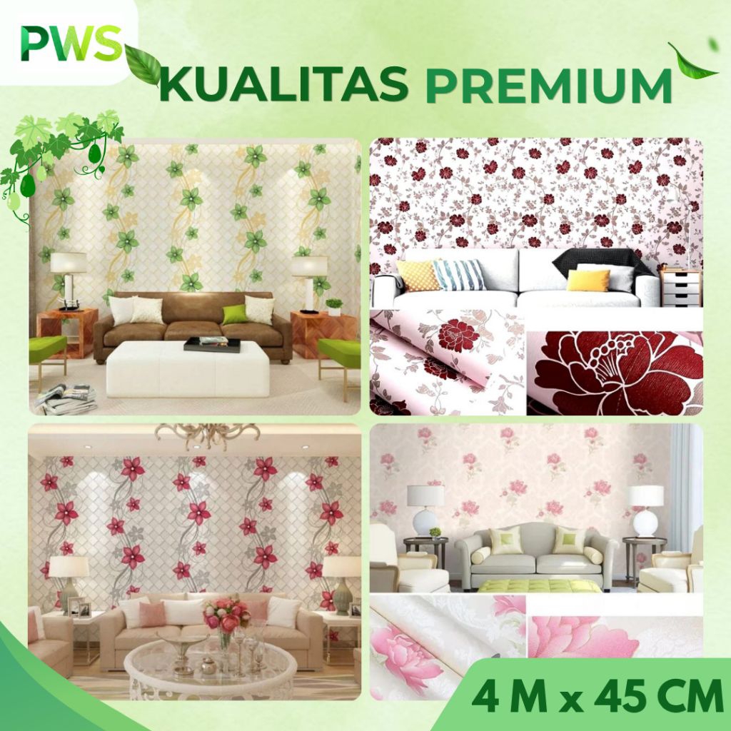 Wallpaper Dinding Motif Bunga Wallpaper Dinding Kamar Wallpaper Dinding Ruang Tamu Wallstiker