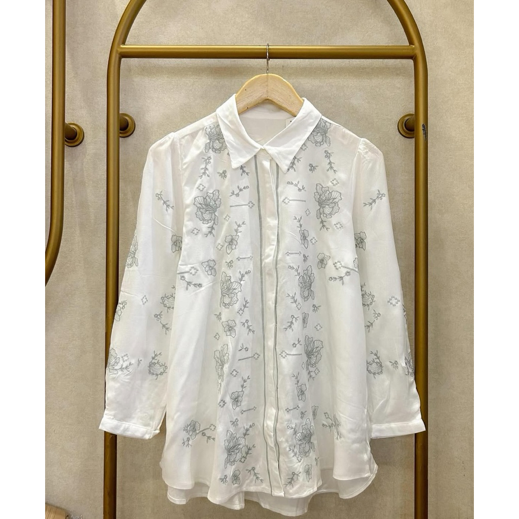 kemeja bordir katun rayon