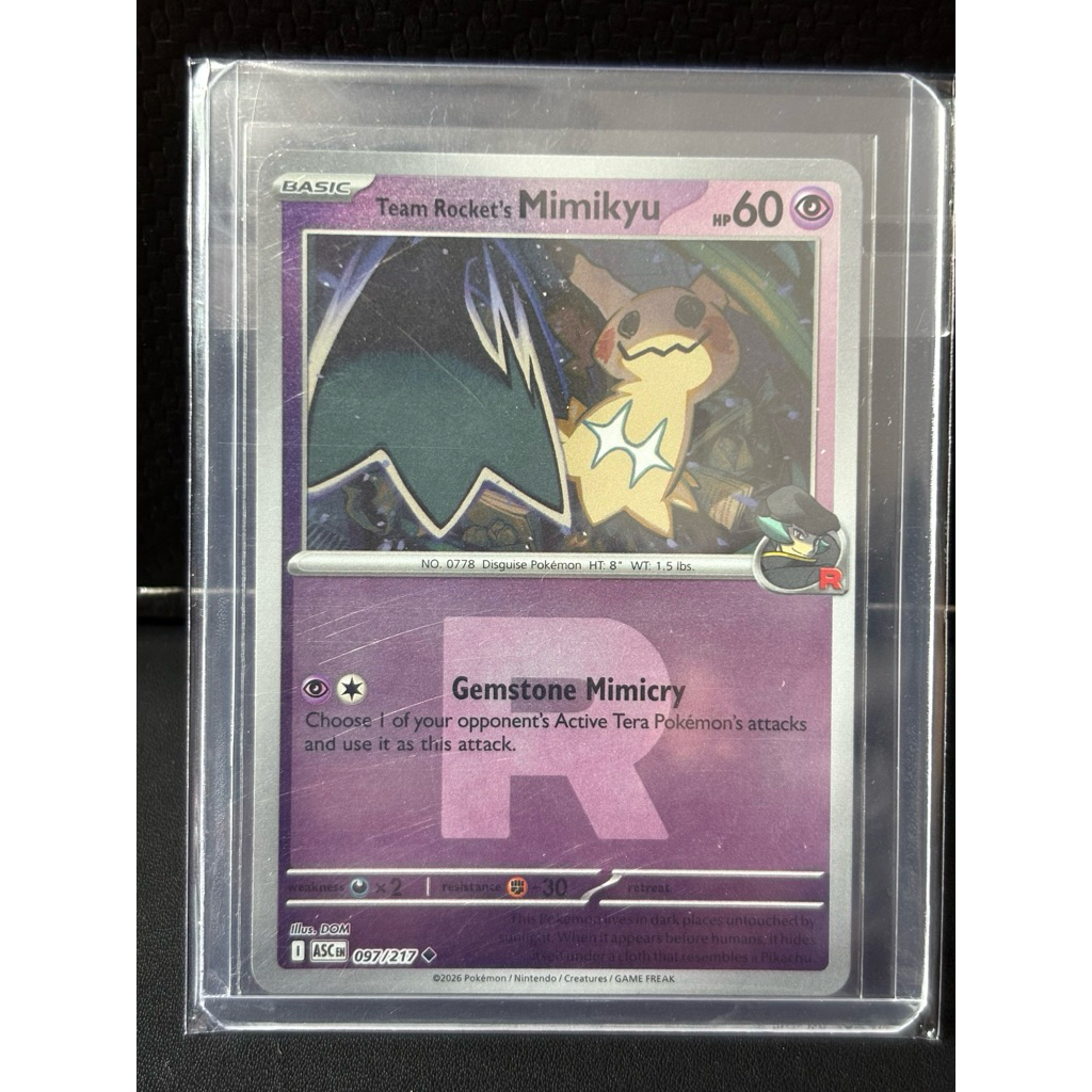 KARTU POKEMON ORIGINAL HOLO POKE R MIMIKYU ASC 097/217