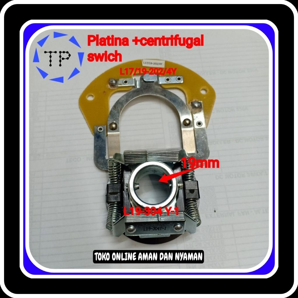 1 Set Otomatis Dinamo Platina L17-19 202Y + Centrifugal Swich As 19mm, Platina Electro Motor, Platin