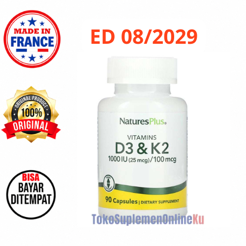 Nature's Natures Plus Vitamin D3 1000 IU + K2 | Vitamin D