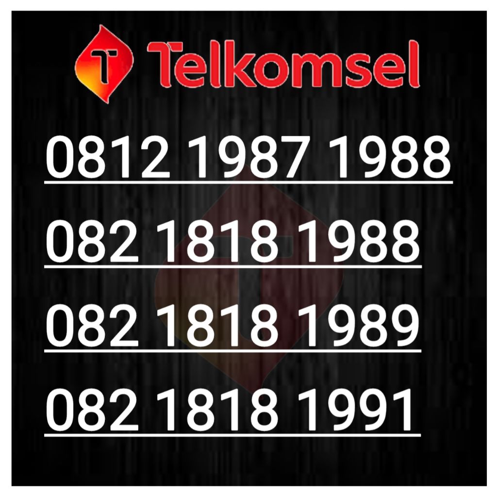 kartu perdana nomor cantik simpati tahun lahir 1988 1989 1991