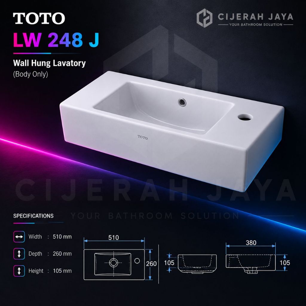 WASTAFEL TOTO LW248J + KERAN + SIFON + FLEXIBEL / WASTAFEL TOTO KOMPLIT LW 248J LW 248 J