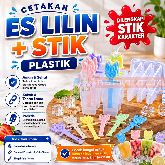 ES LILIN + STIK / Cetakan es lilin / Es Krim / Ganepo