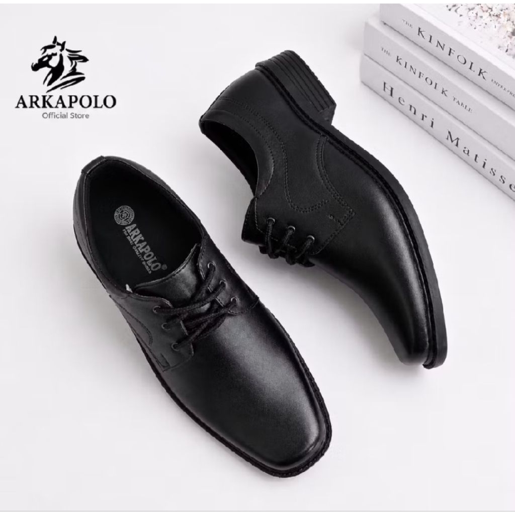 Sepatu pantofel pria hitam tali sepatu formal kantor kuliah