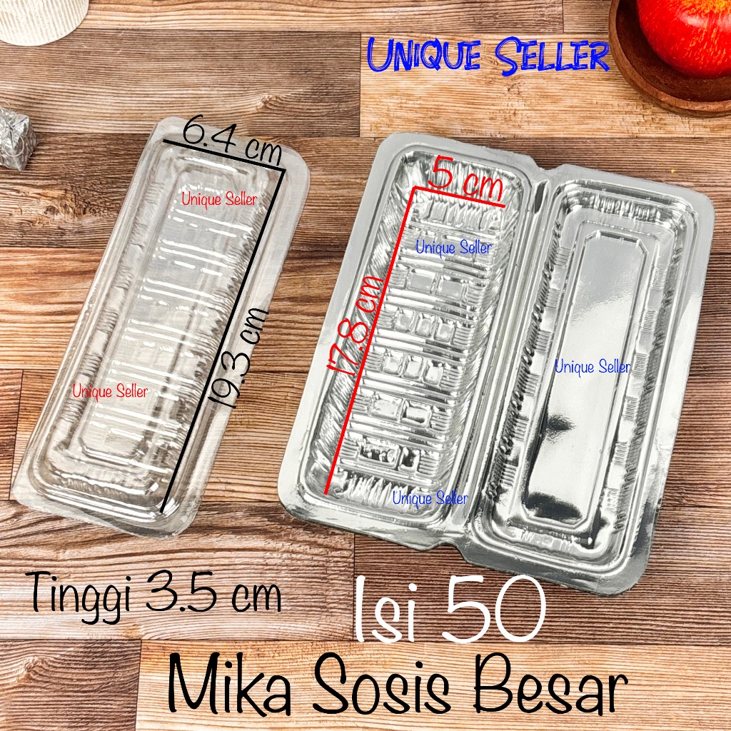 [isi50] Mika Sosis Besar H24 / Tray Mika Sosis Corndog Hotdog Jagung Bakar Sate Cilok Sempol Telur T