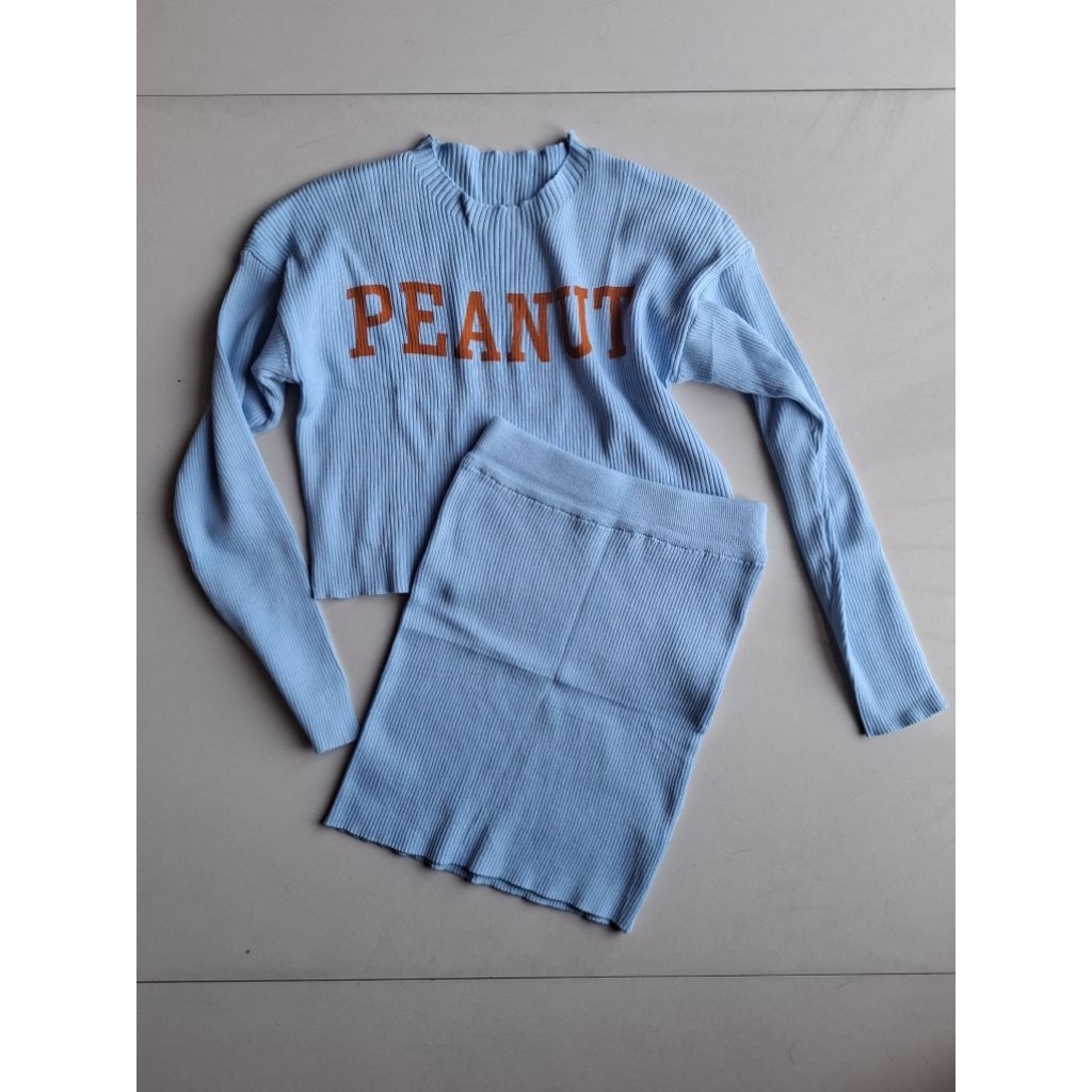 [preloved] knit set biru anak
