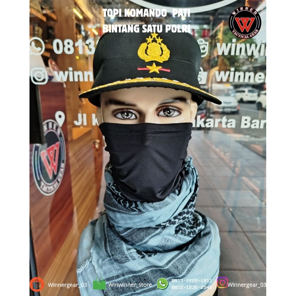 Topi komando Pati bintang satu polri