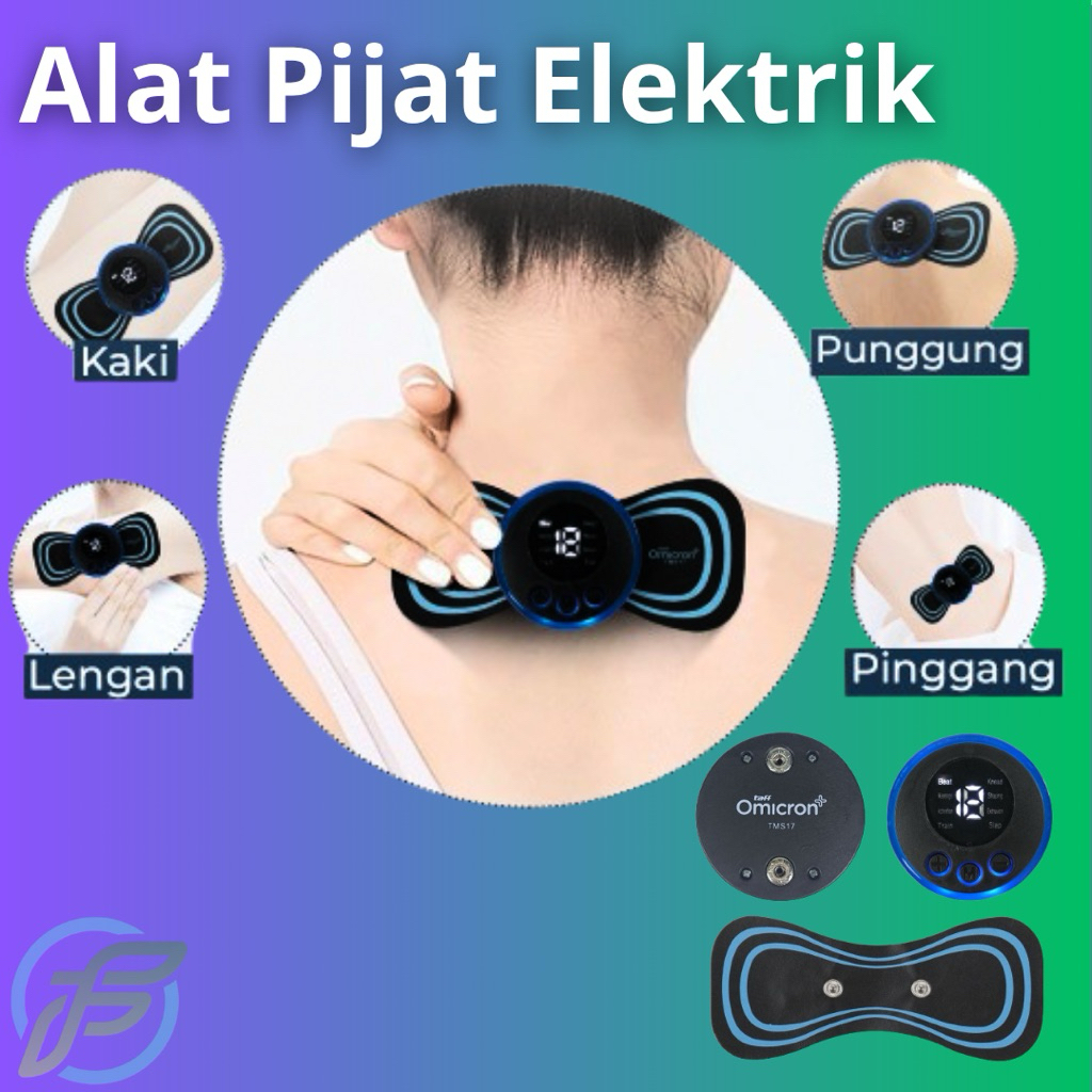 [Promo] Alat pijat elektrik tempel di cas, 8 mode getar, leher, betis, punggung kaki seluruh tubuh