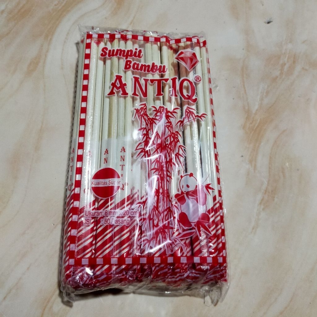 sumpit bambu isi 50 pcs sumpit bambu
