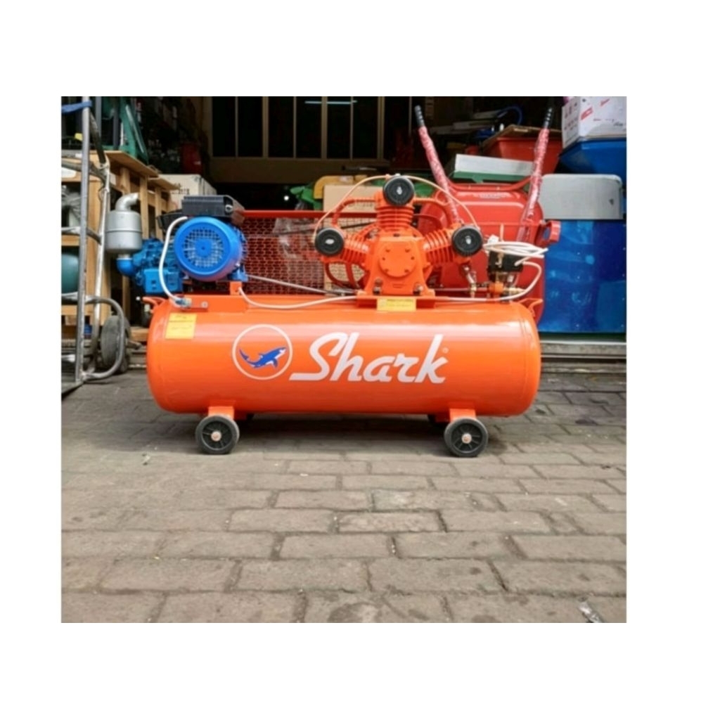 SHARK KOMPRESSOR ANGIN 2HP 3PISTON SHARK COMPLETE DINAMO + AUTO