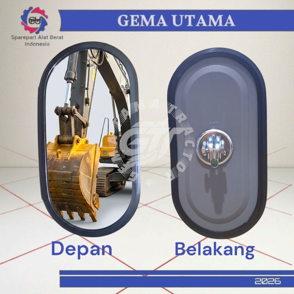Kaca Spion untuk Lonking alat berat Excavator ( rubahan warna abu-abu ) / Kaca spion Excavator