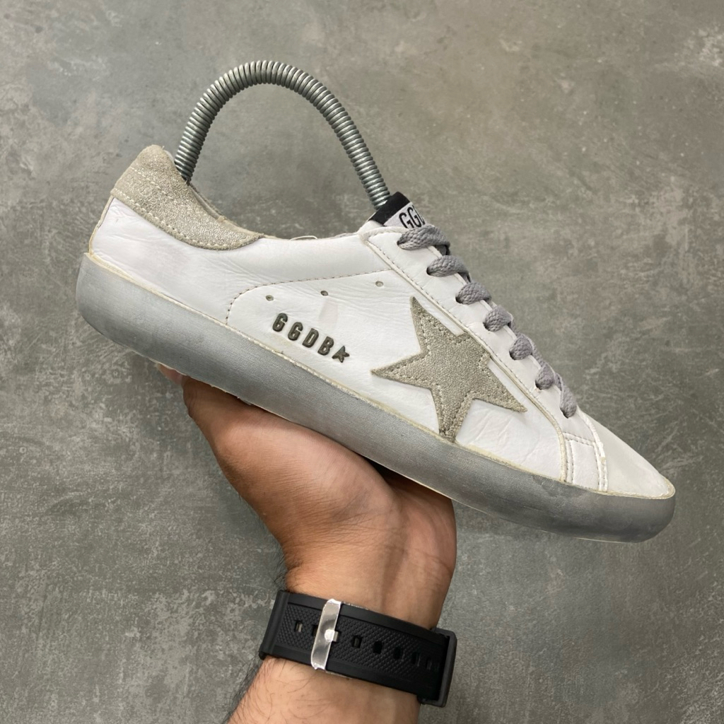 [Size 40] GGDB Golden Goose Super-Star ‘Grey Star Silver Heel’ Second Kondisi Mulus Nominus. Harga B
