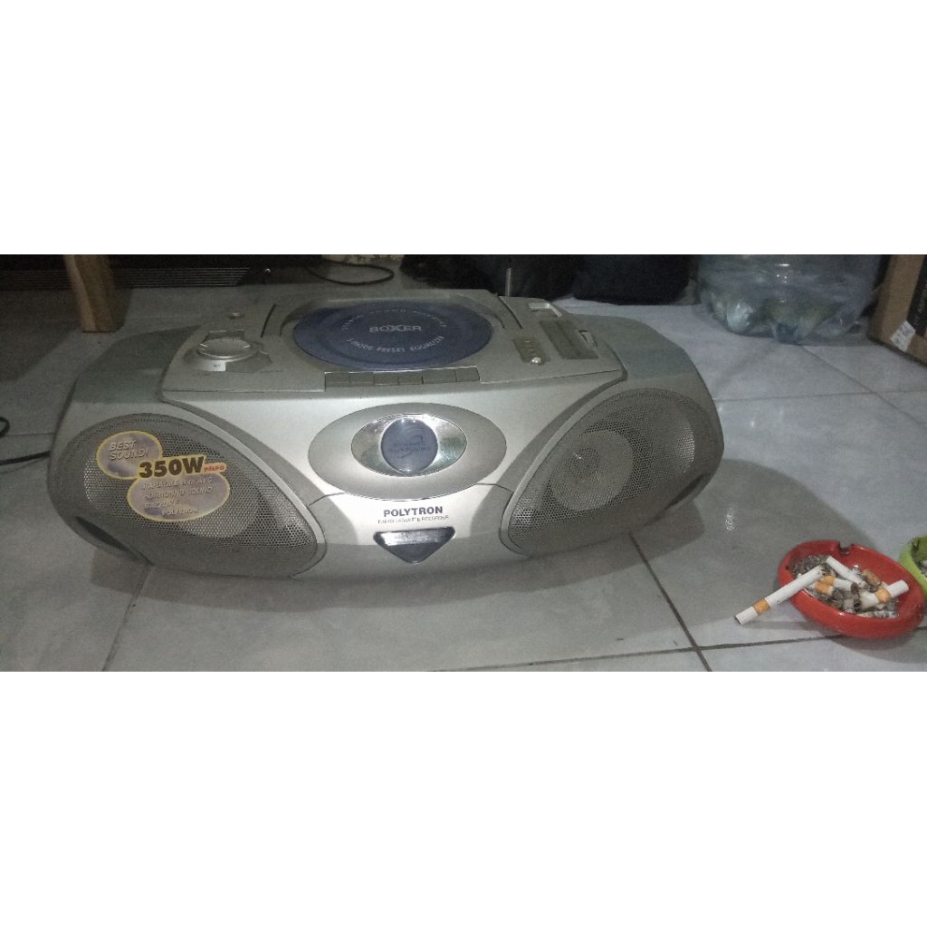 Compo Polytron BOXER radio jernih padat ,tape kaset off kondisi mulus