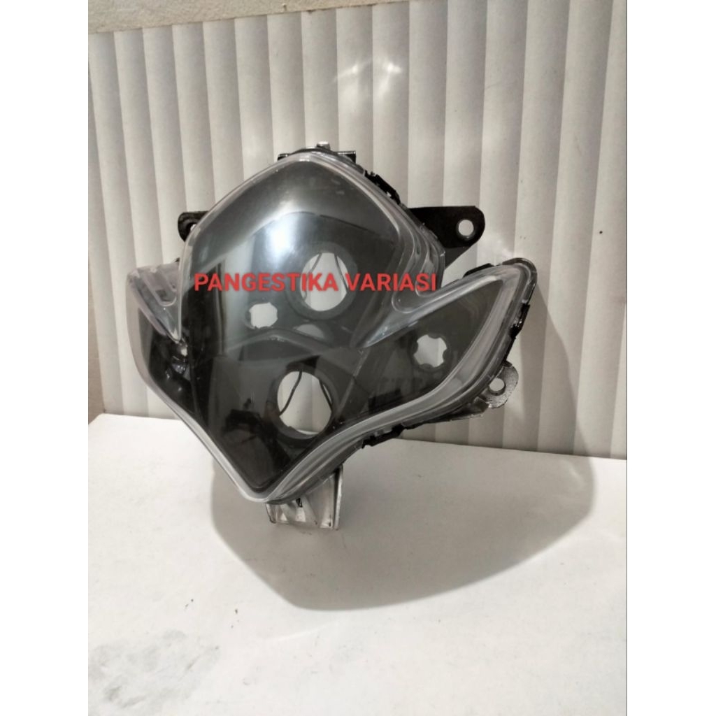 Kedok Lampu Depan Satria Fu Barong Tanpa Frame Custom Dudukan H4 Komplit