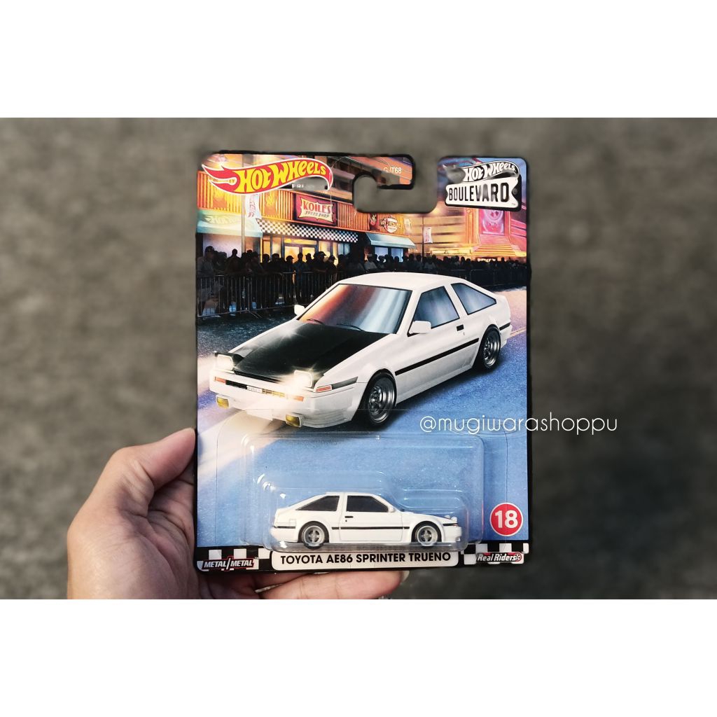 hot wheels Toyota ae86 boulevard putih sprinter trueno