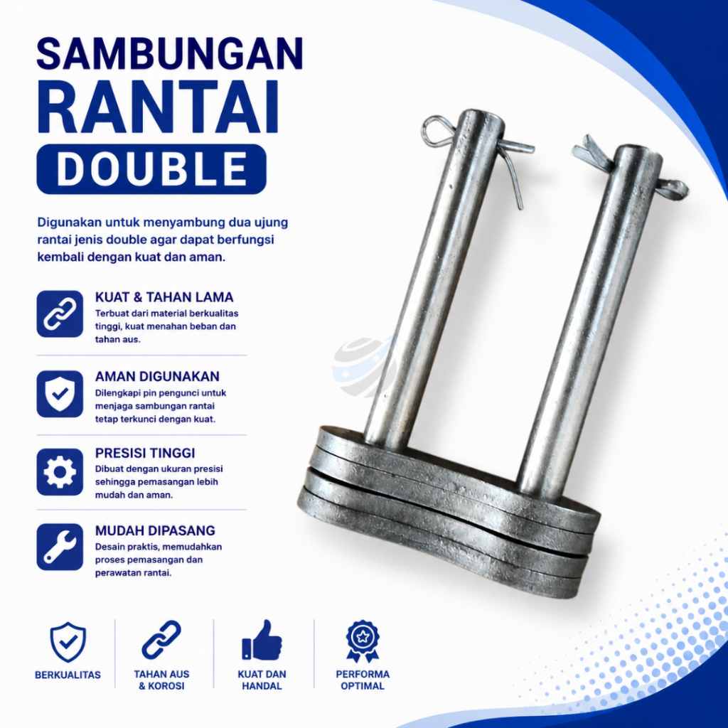 Sambungan Rantai Double Conveyor Ukuran CL100-2, CL120-2, CL140-2, CL160-2