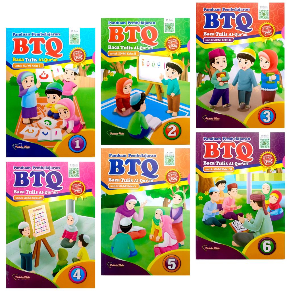 BTQ Baca Tulis Al,Qur'an SD/MI Kelas 1 2 3 4 5 6 Kurikulum Merdeka Revisi Pustaka Mulia