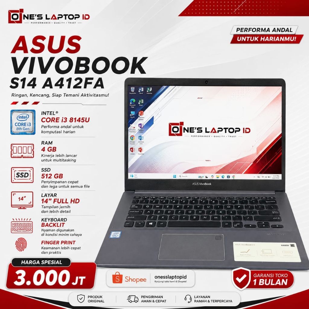 ASUS VIVOBOOK A412FA I3-8145U