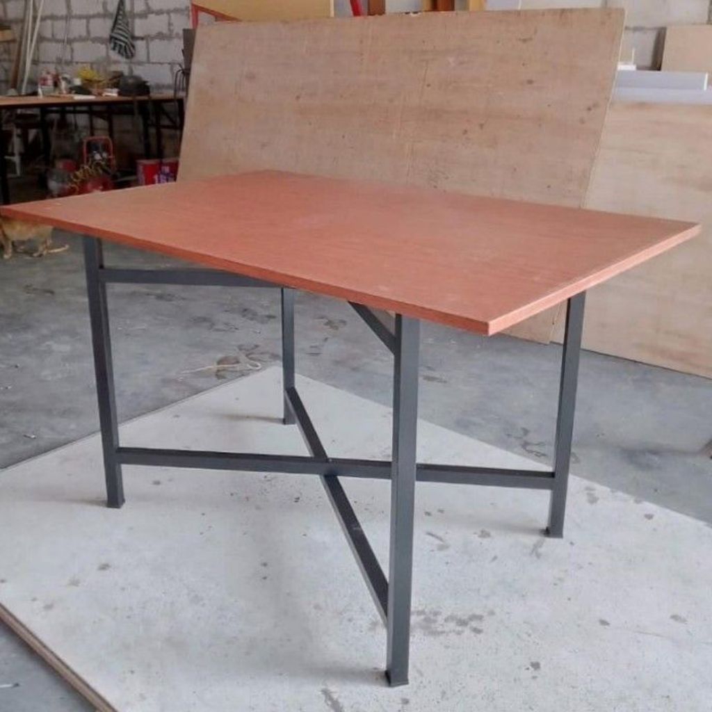 meja lipat portable termurah meja besi IKEA 120x60 jumbo
