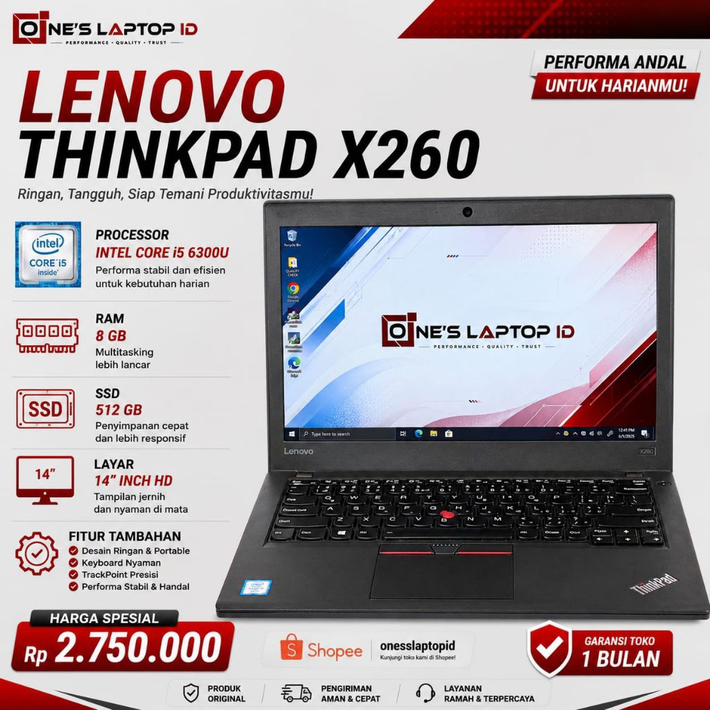 LENOVO THINKPAD X260 I5-6300U