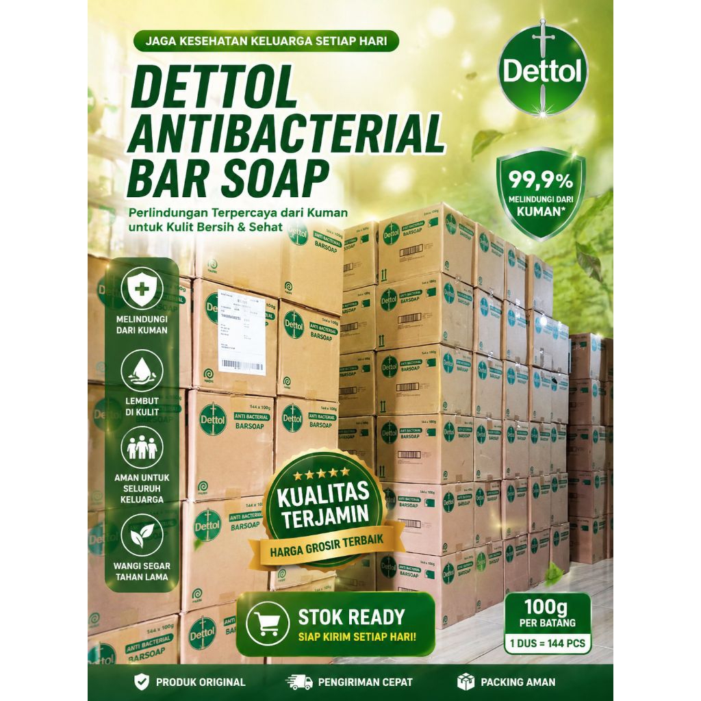 sabun dettol batang 60gr 1dus
