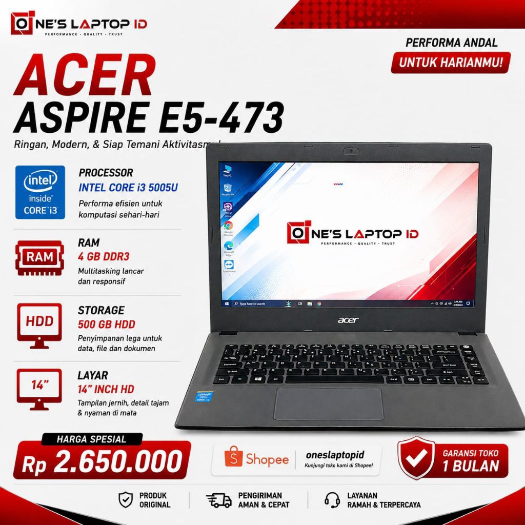ACER ASPIRE E5-473 i3-5005U