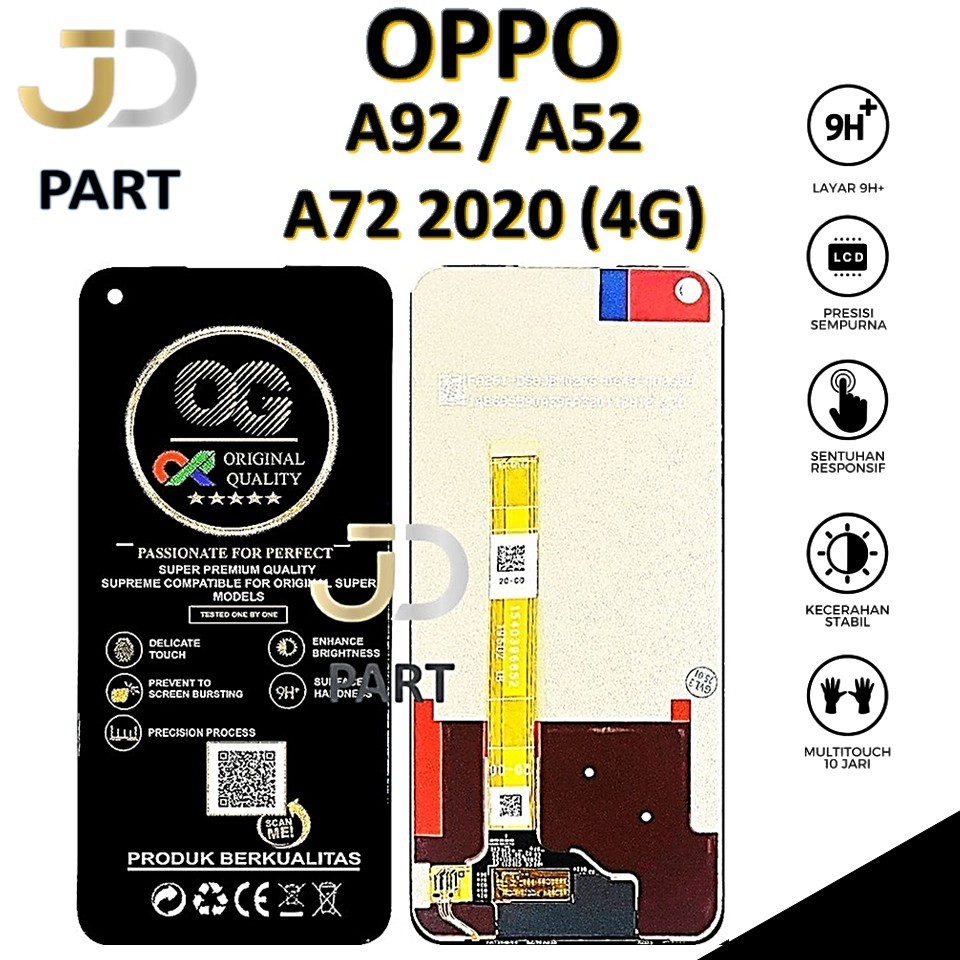 LCD TOUCHSCREEN OPPO A92 / A52/ A72 2020 COMPLETE ORIGINAL 100% FULLSET