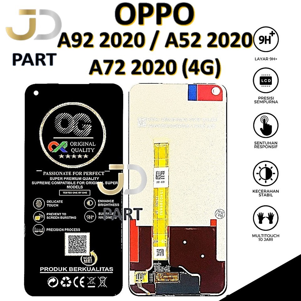 LCD TOUCHSCREEN OPPO A92 2020 / A52 2020 / A72 2020 (4G)  COMPLETE ORIGINAL 100% FULLSET