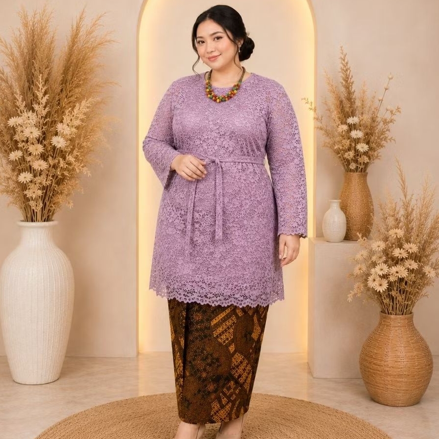 Liliarda Kebaya brokat wanita full furing Blus brokat premium Baju kurung brokat modern terbaru ukur