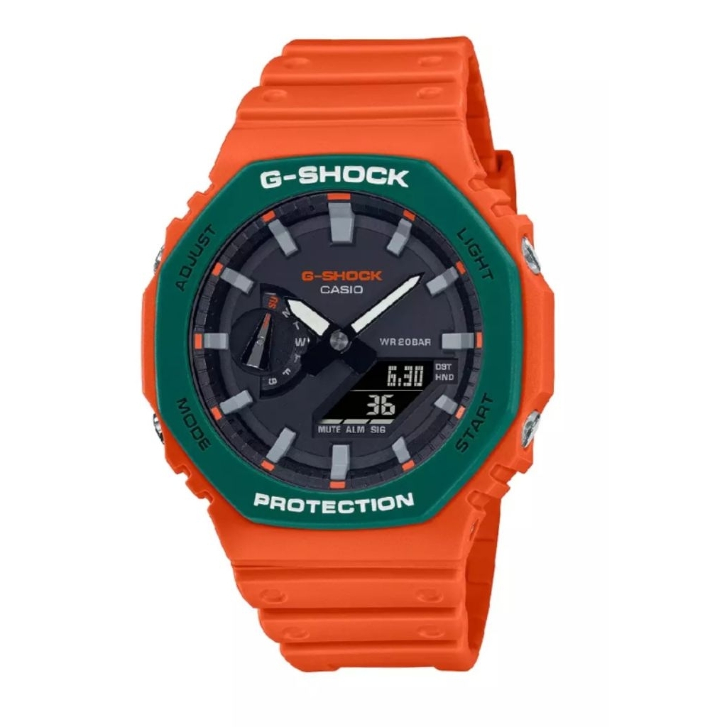 Jam Tangan G-Shock GA-2110SC-4ADR Tali Karet Orange Original