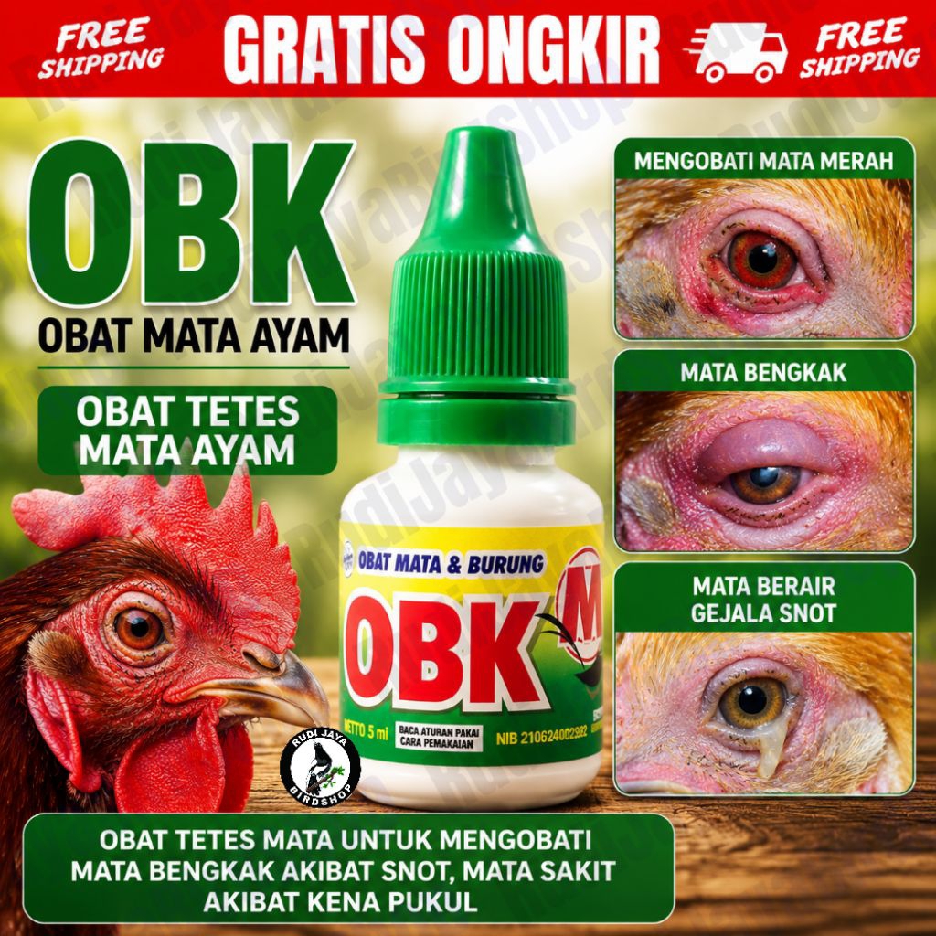 OBAT MATA AYAM OBK OBAT TETES MATA AYAM SAKIT SNOT CRD INFEKSI BENGKAK NGOROK PILEREN BERAIR