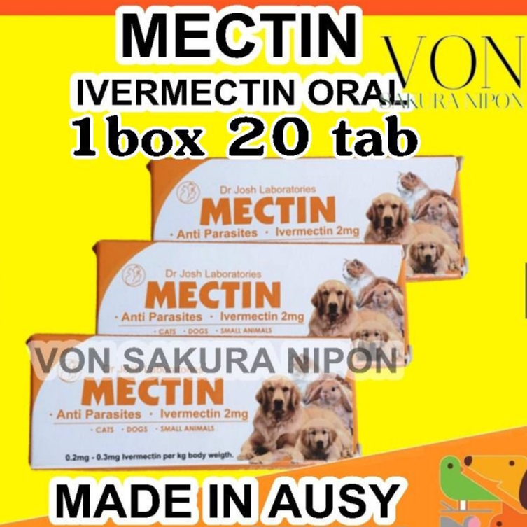 MECTIN ANTI PARASIT - OBAT KUTU ANJING KUCING KELINCI 1TAB