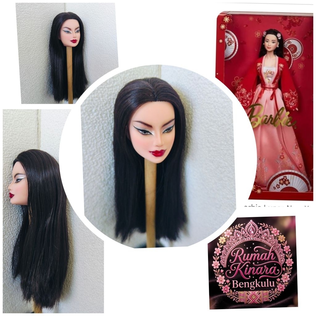 Kepala Barbie Doll Lunar 2022 Full Repaint Asian Oriental
