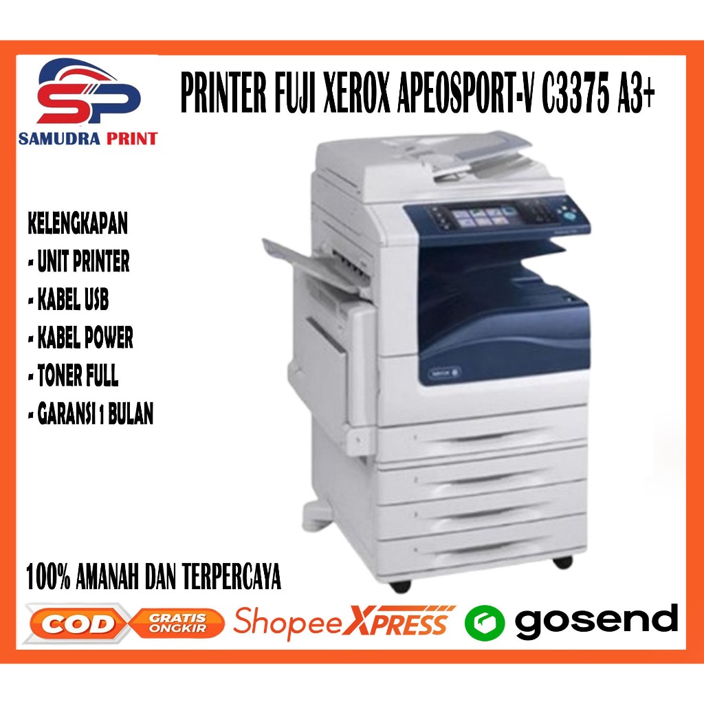 Printer Fuji Xerox Apeosport-V C3375 Full Color Multifungsi Bisa Ukuran Kertas A3+ siap pakai