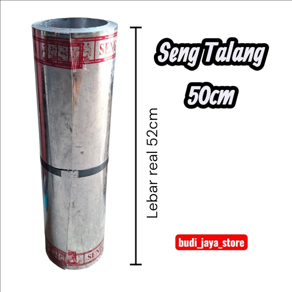 Seng Plat Galvanis Talang Air Atap 50 cm - Kelipatan 1/2 M - Seng Atap