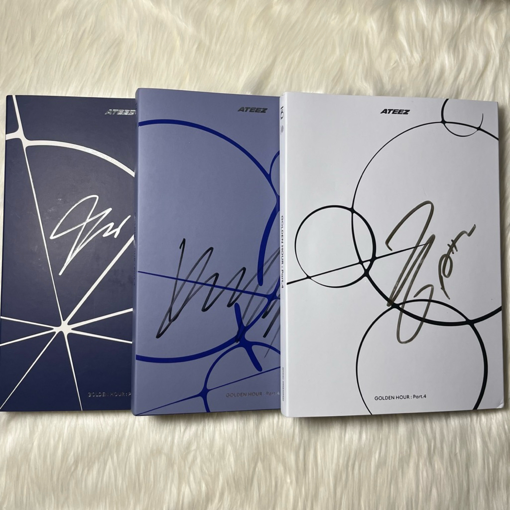 ATEEZ SIGNED ALBUM ONLY GOLDEN HOUR PART 4 GHPT4 HONGJOONG SEONGHWA YEOSANG