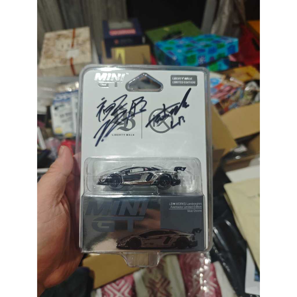 Mini GT 1023 LB Works Lamborghini Aventador Limited Edition Silver Chrome IMX 2025 Event Exclusive -
